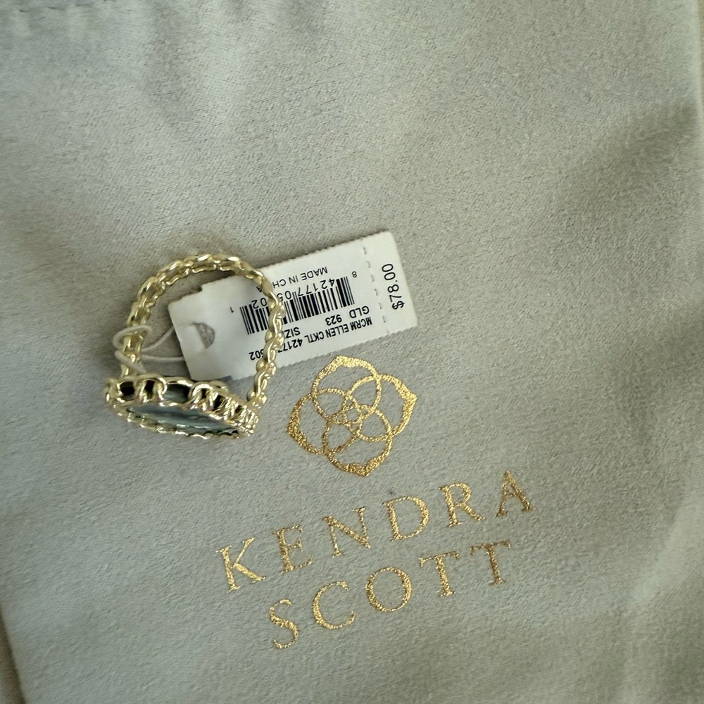 Kendra Scott Iridescent Silver Ring